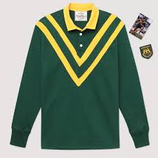 Black And Yellow Rugby Shirt Australian Rugby League Rugby Shirt For Rowing Blazers Rowingblazers Blazer Rugby Menswear With Images Rugby Shirt Rugby Shirts