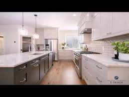 Regarding the floor, because it can be used in décor too, you could use black tiles to create some contrast. White Kitchen Cabinets With Dark Grey Island Youtube