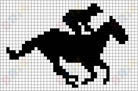 Kentucky Derby Pixel Art Pixel Art Cross Stitch Horse Pixel Art Design