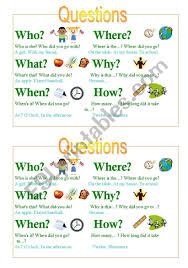 Who What When Where Why Chart Esl Worksheet By Rebaimdug