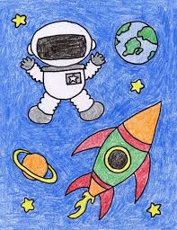 How to draw a realistic astronaut. How To Draw An Astronaut Art Projects For Kids Drawing For Kids Astronaut Art Easy Art Projects