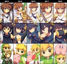 Evolution Of Toon Link Dark Pit And Pit Super Smash Bros Game Super Smash Bros Brawl Smash Bros