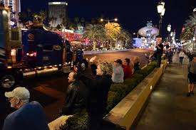 The annual parade of nearly 60 nascar haulers down the world famous las vegas strip. Photos The Nascar Hauler Parade Takes Over The Las Vegas Strip Haute Living
