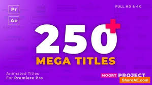 Version for cc19 with editable font will be. Videohive Mogrt Titles 250 Animated Titles For Premiere Pro After Effects Free After Effects Templates After Effects Intro Template Shareae