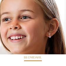 Kolczyki hipoalergiczne Daisy Light Rose/ Crystal 4/5 mm SFJ plastik  medyczny