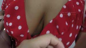 Pressing boobs in train