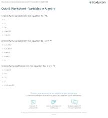 At wyzant, connect with algebra tutors and math tutors nearby. Quiz Worksheet Variables In Algebra Study Com