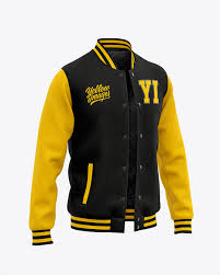 Download Men S Letterman Jacket Or Varsity Jacket Front Half Side View