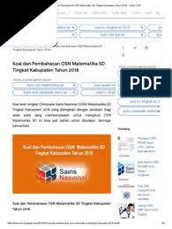 Untuk osn kimia dengan kode tahun & huruf. Soal Osn Ipa Smp 2018 Dan Pembahasannya Pdf Cara Golden