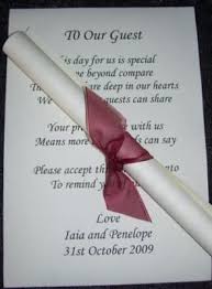 Wedding Favour Poem Scrolls Wedding Favors Wedding Favor Inspiration Scroll Invitation