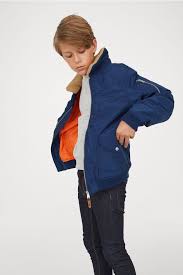 Bomber Jacket Dark Blue Kids H M Gb Blue Bomber Jacket Jackets Bomber Jacket