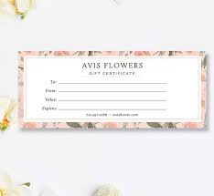 Florist Gift Certificate Template Gift Voucher Printable Download Photoshop Template Inst Gift Certificate Template Certificate Templates Gift Certificates
