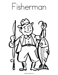 To print the coloring page: Coloring Pages Of Fishing Man Coloring Home