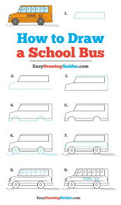 How To Draw A School Bus Easy Step By Step Drawing Tutorial School Bus Drawing Bus Drawing Steam For Preschool