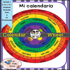 This Interactive Notebook Set Includes Mi Calendario Y La Fecha My Calendar Wheel An Spanish Interactive Notebook Interactive Notebooks Learn Spanish Online