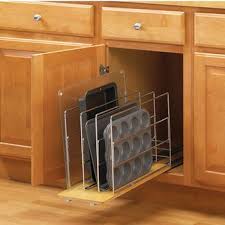 wood and wire tray divider roll out for