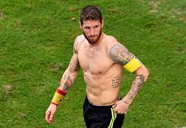Angela, a video editor, wanted a rose tattoo that would match her eyes and serve as a permanent necklace. Sergio Ramos Tattoos Spanisch Fussball Wm Sport