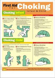 choking first aid on infant poster title first aid for