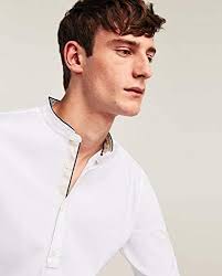 Zara White Round Neck Shirts For Men: Buy Online at Best Price in UAE