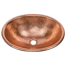 Although it might not be durable as other materials, sinks built with glass are shock resistant. Premier Copper Products Oval Drop In Undermount Bathroom Sink 17 In X 13 In Polished Copper Lo17rpc Rona