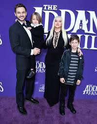 Singer and actress christina aguilera treated her fans and the world to a rare picture of herself with in the series of two images and a video, aguilera, her boyfriend matthew rutler, and her two children. Christina Aguilera And Family At The Addams Family Premiere Popsugar Celebrity