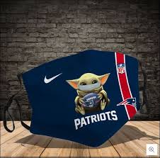 Baby Yoda Hug New England Patriots Nfl Nike Face Mask New England Patriots Patriots Football Facemask