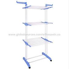 Maybe you would like to learn more about one of these? China Foldable 3 Tier Clothes Drying Rack Rolling Collapsible Laundry Dryer Hanger Stand Rail Indoor Blue On Global Sources Clothes Dryer Clothes Airer Cloth Drying Rack