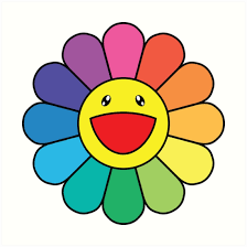 Takashi Murakami Happy Flower Art Print By Edvinp In 2020 Print Stickers Flower Prints Art Murakami Flower