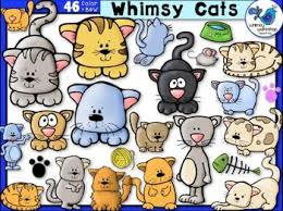 Cats Clip Art 46 Graphics Whimsy Workshop Teaching Whimsical Art Clip Art Whimsical Cats