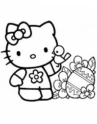 Hello kitty da stampare et colorare. Buona Pasqua Con Hello Kitty Disegno Da Colorare Disegni Da Colorare Pagine Da Colorare Per Bambini Libri Da Colorare