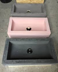 Evier En Beton Rose Pastel De Salle De Bains Image 8 Trough Sink Small Bathroom Sink Vanity Pink Bathroom