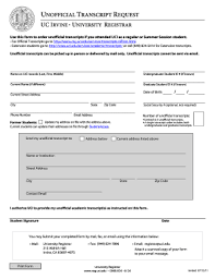 Your second, and subsequent unofficial transcripts. Unofficial Transcript Filler Fill Online Printable Fillable Blank Pdffiller