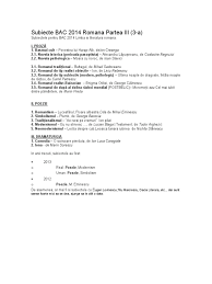 Subiectul a verificat cunoştinţele de. Subiecte Bac 2014 Romana Partea Iii