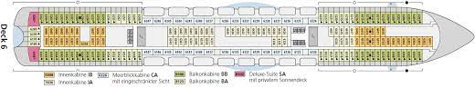 Auf deck 6 sind sie sonniger, da sie ja weiter nach draußen gehen. Aidasol Deckplan Und Kabinenplan