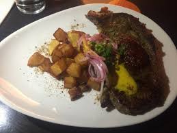 A la parrilla ribeye steak topped with sauteed onion. Rib Eye A La Parrilla Chicha S Photo In Central Hong Kong Openrice Hong Kong