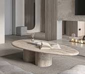 OEM ODM Table basse ovale de style italien moderne et nordique en pierre de  marbre naturel pour meubles de salon
