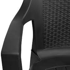 Explore 26 listings for plastic stackable chairs for sale at best prices. Bundle Set Of 4 Stacking Chairs Rattan Look Garden Chair Plastic Black Patio Balcony Furniture Bistro Chair Ceres Webshop