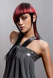 Avant Garde Layered Hairstyle With Angled Bangs Creative Hair Color Long Hair Styles
