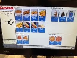 Costco food court prices of pizza are, pizza. Food Court Options In Ontario Canada Costco