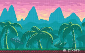 Sticker Pixel Art Paysage Sans Couture Avec Zone Tropique Pixers Nous Vivons Pour Changer Planche de 13 tampons stampo clear de aladine sur le thème attrape rêve (dreamcatcher indien) aux dimensions 15 x 12,5 cm. sticker pixel art paysage sans couture avec zone tropique