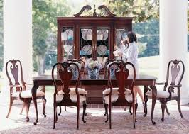 Cherry Solid Wood Queen Anne 8 Piece Dining Room Set With Splat Back Chairs Rectangular Dining Room Set Dining Table Legs Kincaid Furniture