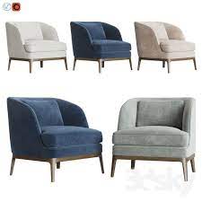 3d Models Arm Chair Crate Barrel Seychelles Wood Trim Chair Wood Trim Chair Armchair