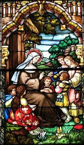 St Angela Merici St Angela Merici Stained Glass Mosaic Art Mary And Jesus