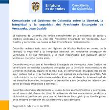 Noticias de gobierno de colombia, fotos y videos. Comunicado Del Gobierno De Colombia Cancilleria Colombia Facebook