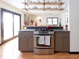 With plenty of choice of kitchen dressers. Contemporary Kitchen With Ceiling Hung Shelving Industrial Decor Kitchen Industrial Kitchen Design Kitchen Design Decor