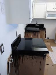 spray paint & glaze kitchen counter