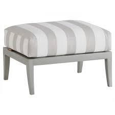 Check spelling or type a new query. Tommy Bahama Silver Sands Modern Grey Stripe Sunbrella Aluminum Outdoor Ottoman Kathy Kuo Home