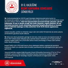 Genelgede tam gün sokağa çıkma kısıtlaması uygulanacak olan 6 haziran 2021 pazar günü ülke. Icisleri Bakanligi 81 Il Valiligine Kovid 19 Tedbirleri Kapsaminda Kismi Kapanma Konulu Genelge Gonderdi Nazilli Ticaret Odasi Bolgenin Parlayan Yildizi