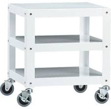 Go Cart White Rolling Table 129 00 This Little End Table Cart Is Multifunctional With A Fun Industrial V Rolling Table Modern Side Table Modern Dining Table