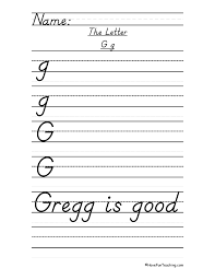 Free printable worksheets to help teach the d'nealian alphabet letters. Letter G D Nealian Style Handwriting Practice Worksheet Have Fun Teaching